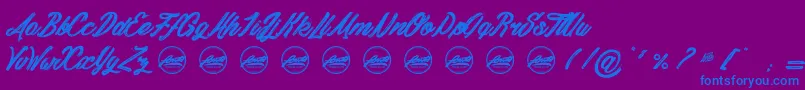 DaylightMoonlight PersonalUseOnly Font – Blue Fonts on Purple Background