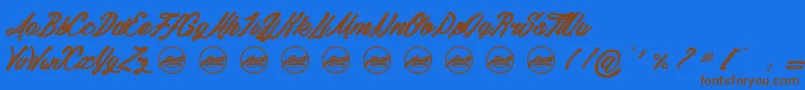 DaylightMoonlight PersonalUseOnly Font – Brown Fonts on Blue Background