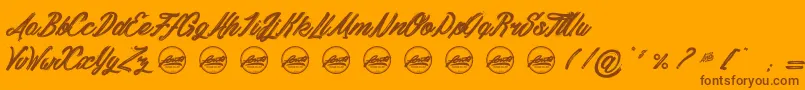 DaylightMoonlight PersonalUseOnly Font – Brown Fonts on Orange Background