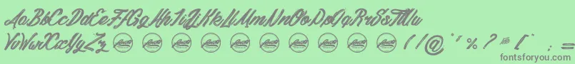 DaylightMoonlight PersonalUseOnly Font – Gray Fonts on Green Background