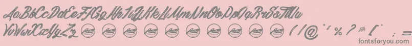 DaylightMoonlight PersonalUseOnly Font – Gray Fonts on Pink Background