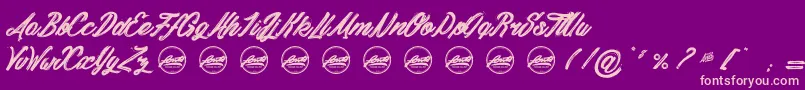 DaylightMoonlight PersonalUseOnly Font – Pink Fonts on Purple Background