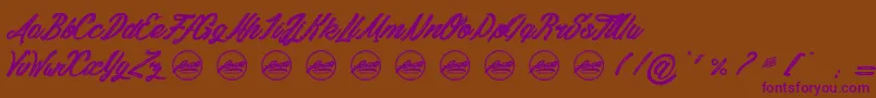 DaylightMoonlight PersonalUseOnly Font – Purple Fonts on Brown Background