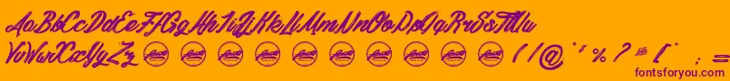 DaylightMoonlight PersonalUseOnly Font – Purple Fonts on Orange Background