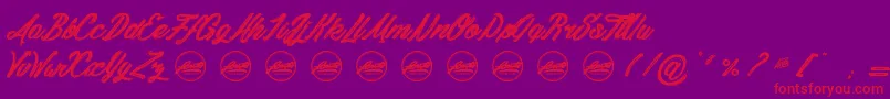 DaylightMoonlight PersonalUseOnly Font – Red Fonts on Purple Background