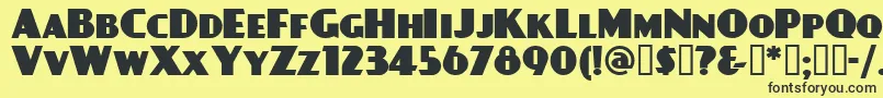 DAYPBL   Font – Black Fonts on Yellow Background