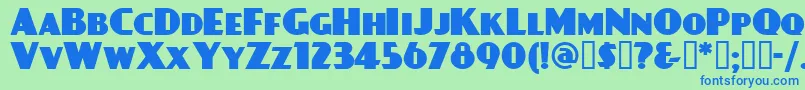 DAYPBL   Font – Blue Fonts on Green Background