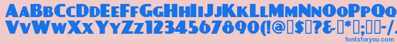 DAYPBL   Font – Blue Fonts on Pink Background
