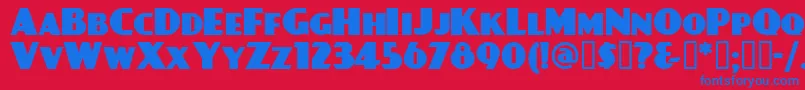 DAYPBL   Font – Blue Fonts on Red Background