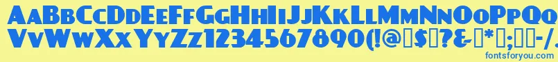 DAYPBL   Font – Blue Fonts on Yellow Background