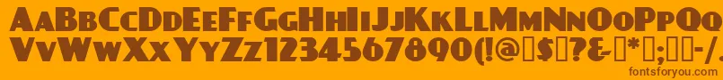 DAYPBL   Font – Brown Fonts on Orange Background