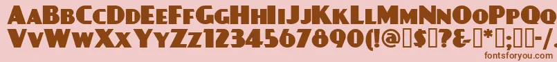 DAYPBL   Font – Brown Fonts on Pink Background