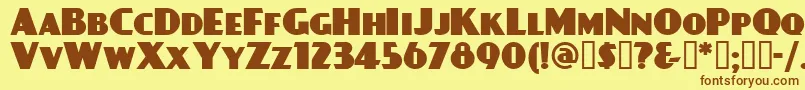 DAYPBL   Font – Brown Fonts on Yellow Background