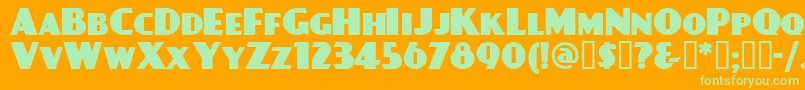 DAYPBL   Font – Green Fonts on Orange Background