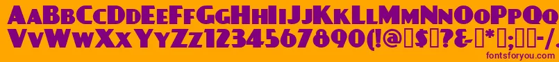 DAYPBL   Font – Purple Fonts on Orange Background