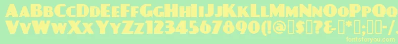 DAYPBL   Font – Yellow Fonts on Green Background
