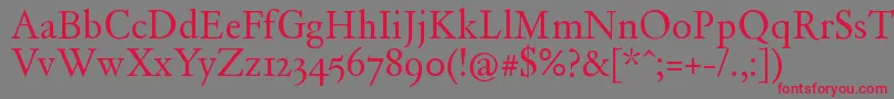 DAYROM   Font – Red Fonts on Gray Background