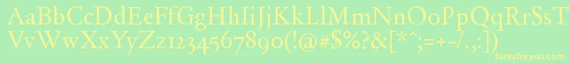 DAYROM   Font – Yellow Fonts on Green Background