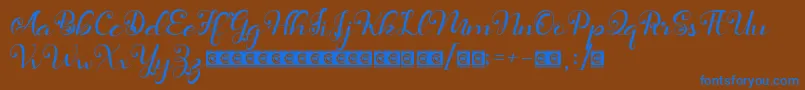 Daysha PersonalUse Font – Blue Fonts on Brown Background