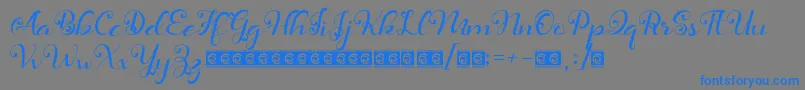 Daysha PersonalUse Font – Blue Fonts on Gray Background