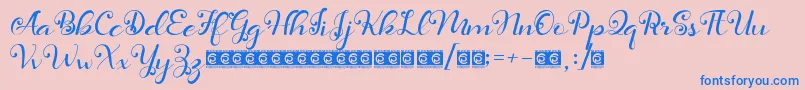 Daysha PersonalUse Font – Blue Fonts on Pink Background