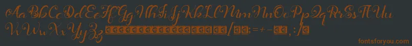 Daysha PersonalUse Font – Brown Fonts on Black Background