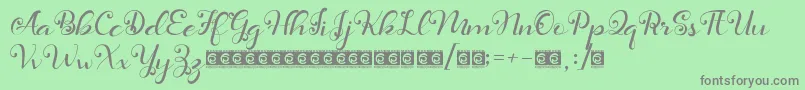 Daysha PersonalUse Font – Gray Fonts on Green Background