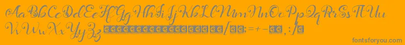 Daysha PersonalUse Font – Gray Fonts on Orange Background