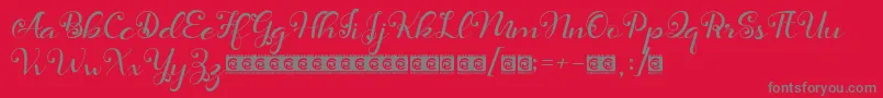 Daysha PersonalUse Font – Gray Fonts on Red Background