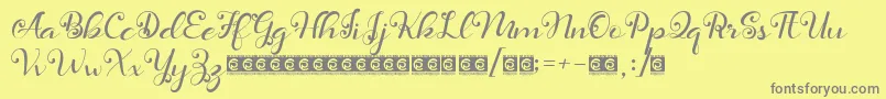 Daysha PersonalUse Font – Gray Fonts on Yellow Background