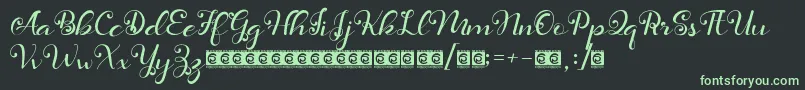 Daysha PersonalUse Font – Green Fonts on Black Background