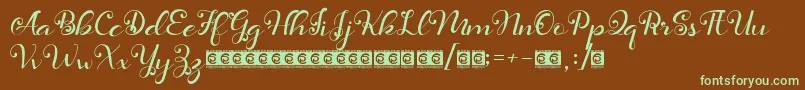 Daysha PersonalUse Font – Green Fonts on Brown Background