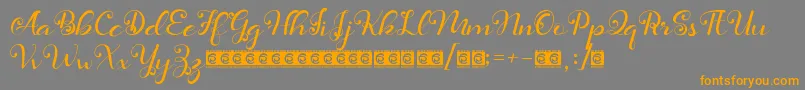 Daysha PersonalUse Font – Orange Fonts on Gray Background