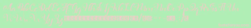 Daysha PersonalUse Font – Pink Fonts on Green Background