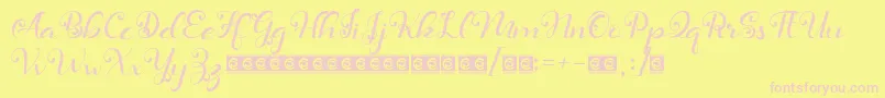 Daysha PersonalUse Font – Pink Fonts on Yellow Background