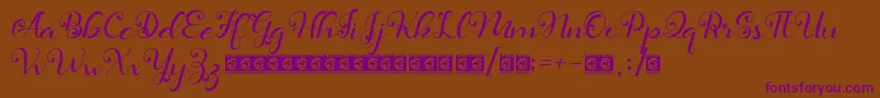 Daysha PersonalUse-Schriftart – Violette Schriften auf braunem Hintergrund
