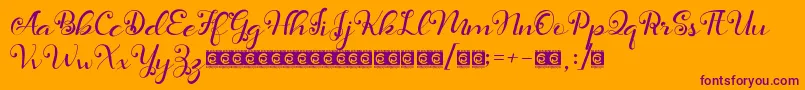 Daysha PersonalUse Font – Purple Fonts on Orange Background