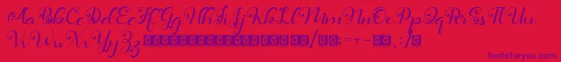 Daysha PersonalUse Font – Purple Fonts on Red Background