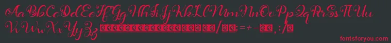More about Daysha PersonalUse Font Daysha PersonalUse Font – Red Fonts on Black Background