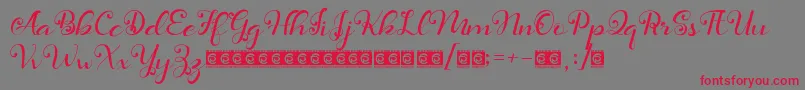 Daysha PersonalUse Font – Red Fonts on Gray Background