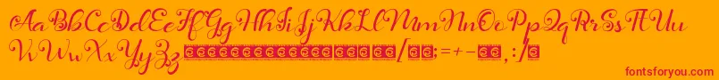 Daysha PersonalUse Font – Red Fonts on Orange Background