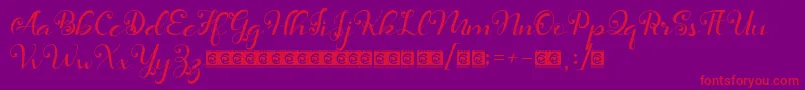 Daysha PersonalUse Font – Red Fonts on Purple Background