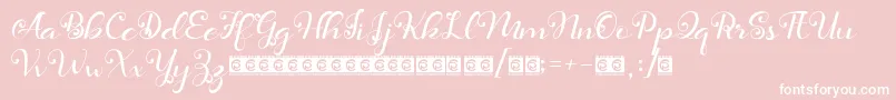 Daysha PersonalUse Font – White Fonts on Pink Background