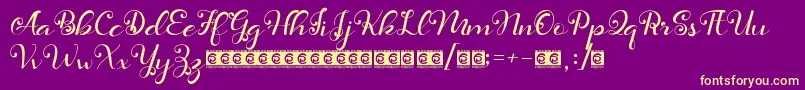 Daysha PersonalUse Font – Yellow Fonts on Purple Background