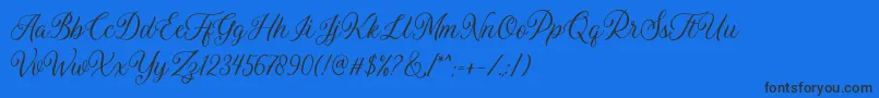 Шрифт Daytonia Free – чёрные шрифты на синем фоне