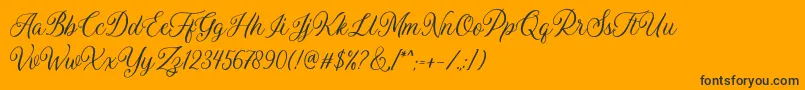 Шрифт Daytonia Free – чёрные шрифты на оранжевом фоне