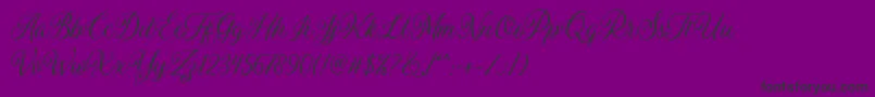 Czcionka Daytonia Free – czarne czcionki na fioletowym tle
