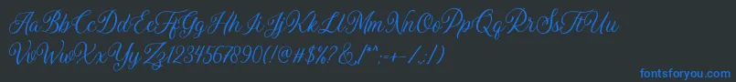 Шрифт Daytonia Free – синие шрифты на чёрном фоне