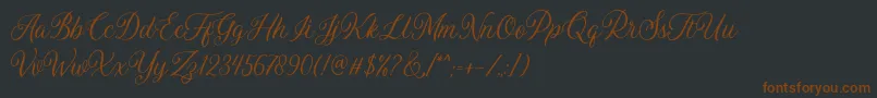 Шрифт Daytonia Free – коричневые шрифты на чёрном фоне