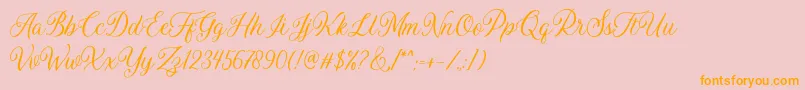 Daytonia Free Font – Orange Fonts on Pink Background